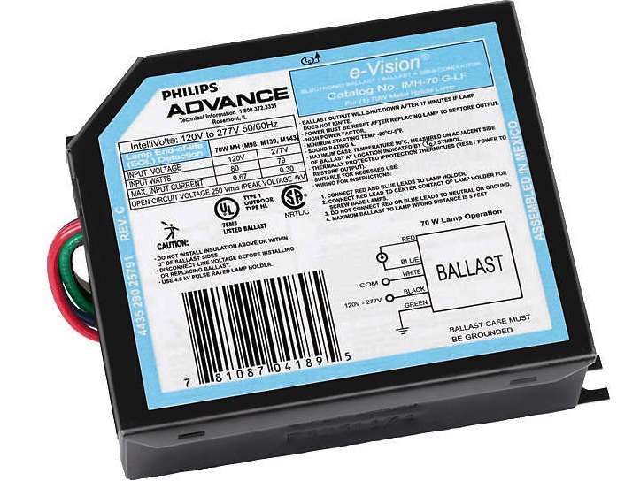 Balasto electronicos e-vision, low sattage para bombillos master colour y metal halide