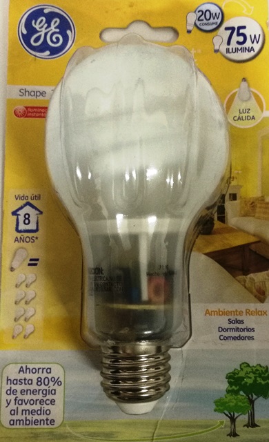65068 CFL ALL GLASS 20W LUZ CALIDA c/u