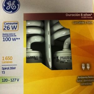 35707 Lámpara Fluorescente Compacta Spiral 26 W c/u