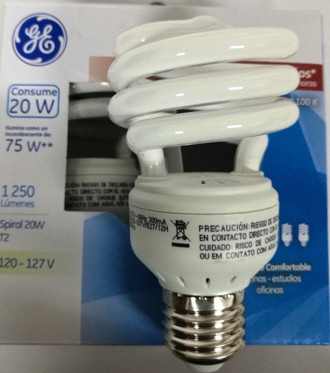 35721 Lámpara Fluorescente Compacta Spiral 20 W c/u