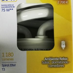 35733 Lámpara Fluorescente Compacta Spiral 20 W c/u
